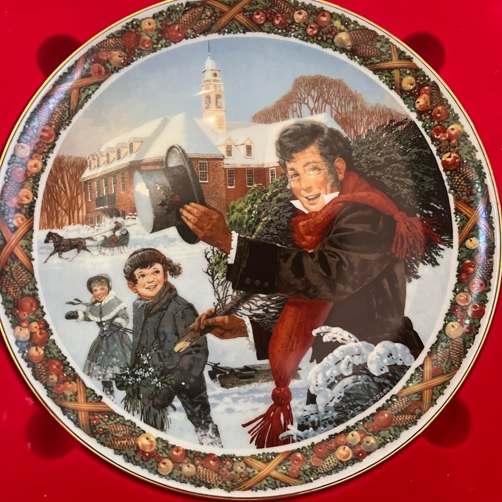 New in box “o Christmas tree” vintage US historical society collectors plate